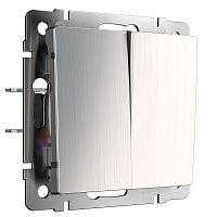 Переключатель без рамки Werkel 2-кл. проходной глянцевый никель картинка